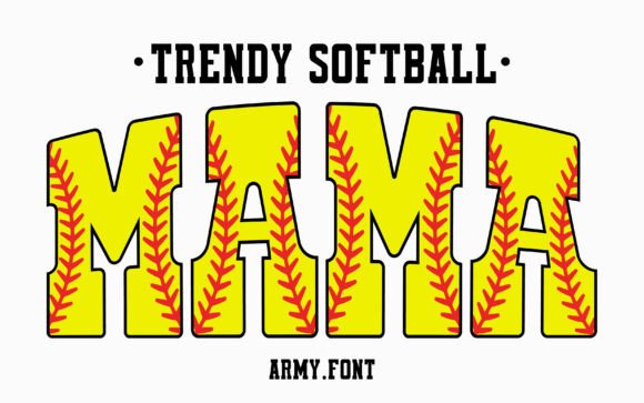 Trendy Softball: Where Athletic Energy Meets Typography