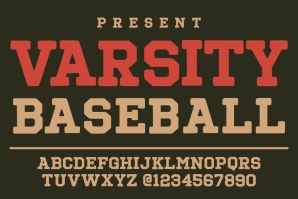 Varsity Baseball: The Bold Retro Font That Captures College Spirit and Baseball Grit